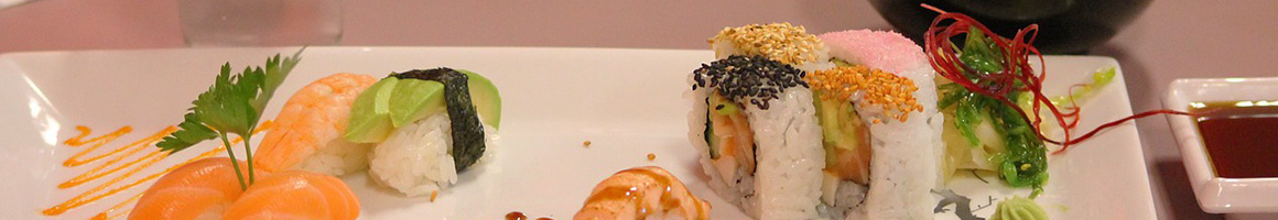 Eating Japanese Steakhouses Sushi at Amura restaurant in Lake Mary, FL.
